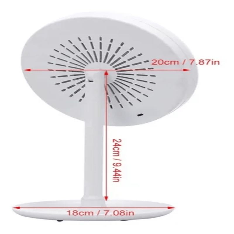 Espejo De Maquillaje Luz Led Con Ventila